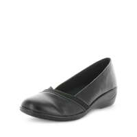 AEROCUSHION Women&#39;s MARLISE Wedges Black Shoe 10US