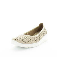 AEROCUSHION Women&#39;s MARLON Wedges Beige Brushed Shoe 9US