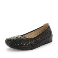 AEROCUSHION Women&#39;s MARLON Wedges Black Shoe 10US