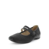 AEROCUSHION Women&#39;s MIKERII Flats Black Shoe 10US