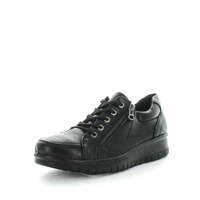 AEROCUSHION Women&#39;s MOUSSE Sneakers Black Smooth Shoe 9US