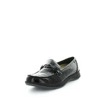 JUST BEE Women&#39;s CASPAR Loafers / Slip ons Black/Patent Croc 39EU