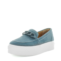 JUST BEE Women&#39;s CHIMY Loafers / Slip ons Blue Suede 40EU