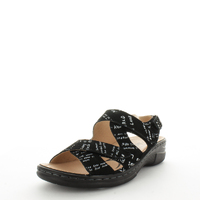 JUST BEE Women&#39;s COMICAL Sandals Black Print 41EU