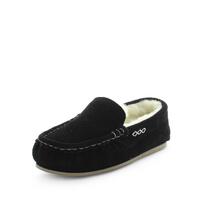 JUST BEE Women&#39;s CRISPY Slippers Black 10US
