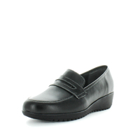 KIARFLEX Women&#39;s KANCY Loafers / Slip ons Black Smooth Shoe 41EU