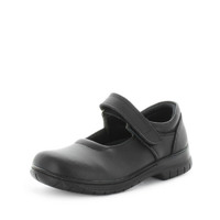 WILDE SCHOOL Girl&#39;s JAMESON School Black Smooth Shoe 9US
