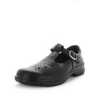 WILDE SCHOOL Girl&#39;s JAYNE2 School Black Smooth Shoe 1US