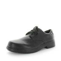 WILDE SCHOOL Boy&#39;s JENKIN School Black Smooth Shoe 46EU