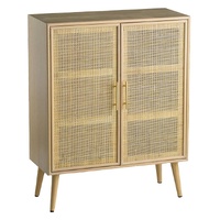 TWO DOOR RATTAN CABINET