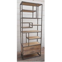 SLIM INDUSTRIAL IRON BOOKCASE
