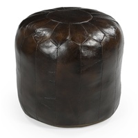 GENUINE LEATHER MOROCCAN OTTOMAN