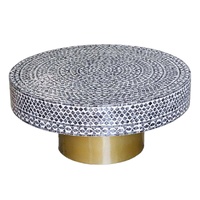 MOTHER OF PEARL OBSIDIAN LUXE COFFEE TABLE