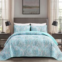 Distinctive Quilted Coverlet and Pillowcases Set: Make a Bold Statement - Queen size