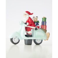Santa On Scooter 21cm