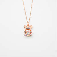 Gift Box - Bear Rose Gold Aroma Necklace + Purify Oil Blend