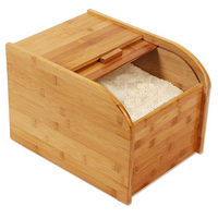 Bamboo Rice Grain Cereal Flour Sealed Storage Box