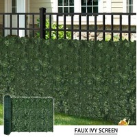 Artificial Ivy Leaf Hedging &amp; Privacy Screen (shade cloth backing) 3m x 1m Roll