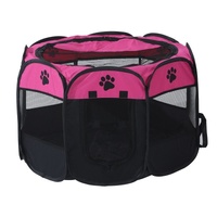 Portable Pet Playpen with Oxford Cloth, Foldable Octagon Dog &amp; Cat Tent, Indoor &amp; Outdoor Use  size 91*91*58cm