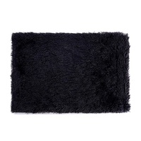 Fluffy Pet Blankets-Soft Faux Fur, Anti-Anxiety Cozy Throws for Cats and Dogs, M 80*55cm Black