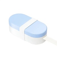 Portable Pet Food Storage Box - 90g Capacity, Travel-Friendly Design for On-the-Go Feeding 2 PCS (Yellow+Blue)