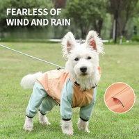 Waterproof Dog Raincoat with Hidden Leash Hole -Windproof and Comfortable for Outdoor Walks, Size:XL (Back Length 35cm/13.77in, Bra 49cm/19.29in) Oran