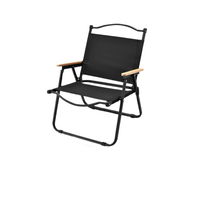 Portable camping Cryt chair-carbon steel black 60*52*42cm