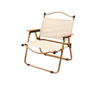 Portable camping Cryt chair-carbon steel khaki color 60*52*42cm