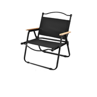Portable camping Cryt chair-carbon steel black 78*52*50cm