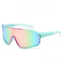 Fashionable Sports Sunglasses with Colorful Mirror Lenses - UV400 Protection for Cycling &amp; Outdoor Activities  green