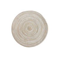 Round Woven Placemats -Colorful Braided Table Mats for Dining &amp; Home Decor 11cm 10pcs beige