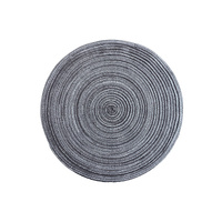 Round Woven Placemats -Colorful Braided Table Mats for Dining &amp; Home Decor 11cm 10pcs grey