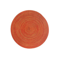 Round Woven Placemats -Colorful Braided Table Mats for Dining &amp; Home Decor 11cm 10pcs orange