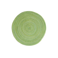Round Woven Placemats -Colorful Braided Table Mats for Dining &amp; Home Decor 18cm 10pcs Green