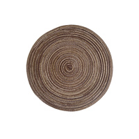 Round Woven Placemats -Colorful Braided Table Mats for Dining &amp; Home Decor 30cm 10pcs Coffee