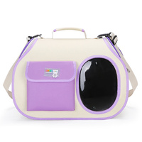 Purple Colors Pet Carrier Backpack, Breathable Cat Carrier Backpack with Transparent Window, Airline Approved Dog Backpack Carrier for Small Dogs and 