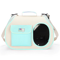 Green Colors Pet Carrier Backpack, Breathable Cat Carrier Backpack with Transparent Window, Airline Approved Dog Backpack Carrier for Small Dogs and C
