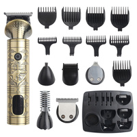Vintage Electric Hair Trimmer &amp; Multi-Grooming Kit with Multi-Length Attachments