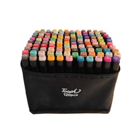 Professional Dual-Tip Marker Set - 120 Colors with Color-Coded Caps for Easy Identification