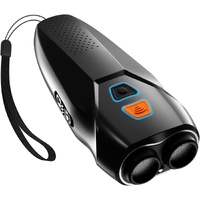 Black Handheld Ultrasonic Dog Trainer with Dual Mode | Training &amp; Deterrent Device with LED Light