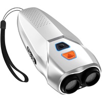 Sliver Handheld Ultrasonic Dog Trainer with Dual Mode | Training &amp; Deterrent Device with LED Light