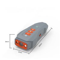 Gray Rechargeable Ultrasonic Dog Trainer with LED Flashlight &amp; Laser - Anti-Barking Device for Effective Dog Training