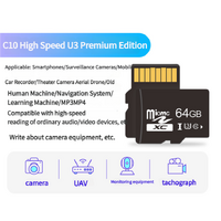 2PCS 64GB Micro SD Card C10-U3 High-Speed Memory Card - Ideal for MP3 Players, Cameras, Radios.and More