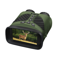 Green Digital Night Vision Binoculars - 3.0&#39;&#39; IPS Screen, 10X Optical Zoom, 2.5K Video Recording, Infrared for 300m Range