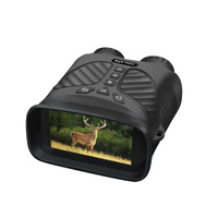 Black Digital Night Vision Binoculars - 3.0&#39;&#39; IPS Screen, 10X Optical Zoom, 2.5K Video Recording, Infrared for 300m Range