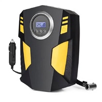 Portable 12V Digital Tire Inflator Air Compressor with LED Light - 120W, 300cm Power Cord, Multi-Purpose for Cars, Motorcycles, Bicycles, and Inflatab
