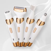 Women&#39;s 4-in-1 Electric Hair Removal Razor for Sensitive Areas - Underarm, Bikini Line &amp; Body Grooming (3021 white)