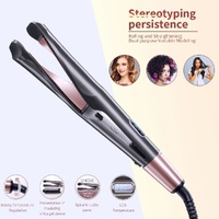 2-in-1 Electric Spiral Curling Iron - Automatic Hair Curler &amp; Straightener, Dual Function, Wave and Straight Styling