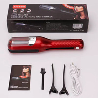 Red  Mini - Automatic, Hair Repair Split End Remover Trimmer For Dry, Splitting, Damaged And Brittle Split Ends, Men And Women Hair Styling Beauty Too