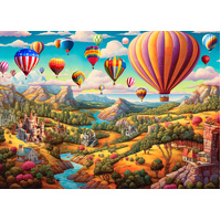 1000 Piece Hot Air Balloon Adventure Jigsaw Puzzle for Adults - Difficult Paper Puzzle for Adults with Beautiful Scenery, Stress Relief and Cognitive 
